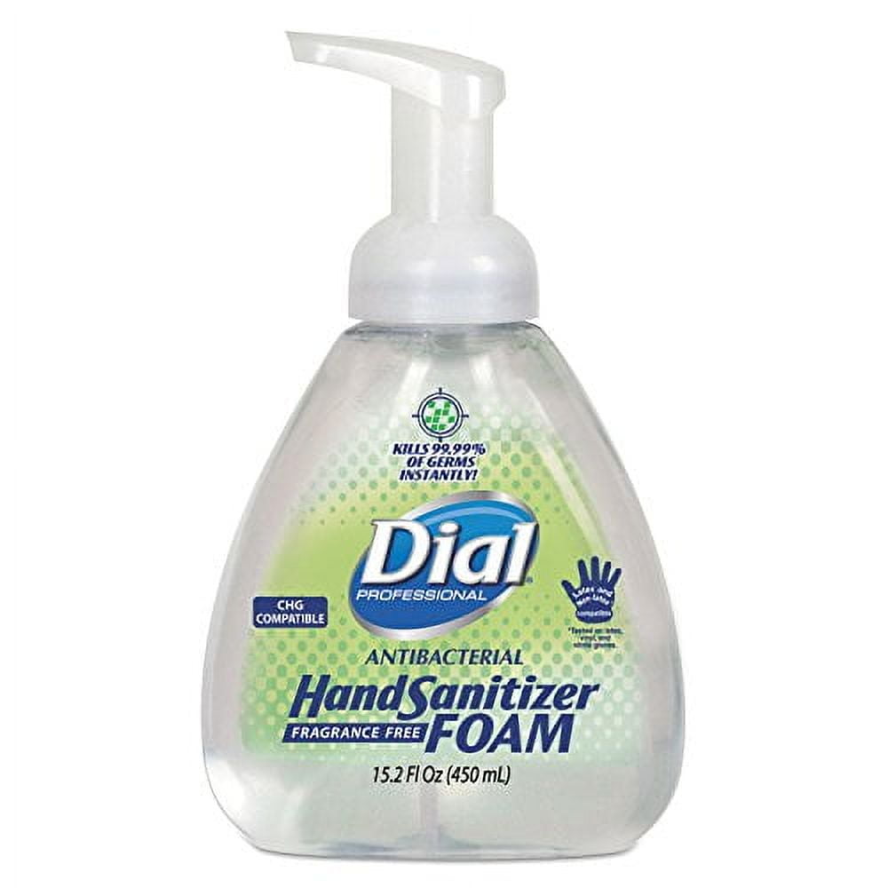 Antibacterial Foam Hand Sanitizer, Fragrance-Free, 15.2oz Pump Bottle (Pack of 4)
