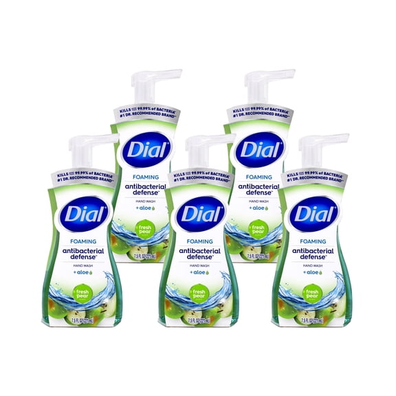 Antibacterial Foaming Hand Wash, Fresh Pear, 7.5 Oz Pump Bottle | Bundle of 5 Each