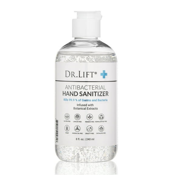 Antibacterial Hand Sanitize | Kills 99.9% of Germs | Made in America | Infused with Botanical Extracts - 8 Oz. | Dr. Lift