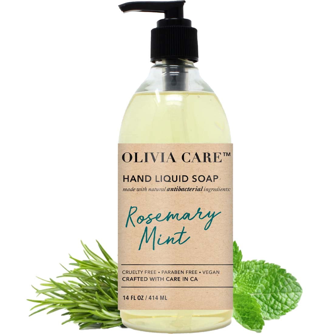 Organic Olive Oil Liquid Soap With Rosemary Half Gallon