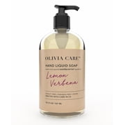 Olivia Care Antibacterial Liquid Hand Soap with Sage & Tea Tree Oil, Lemon Verbena Scent, Gentle Cleansing Hand Wash for Kitchen & Bathroom, 18.5 fl oz