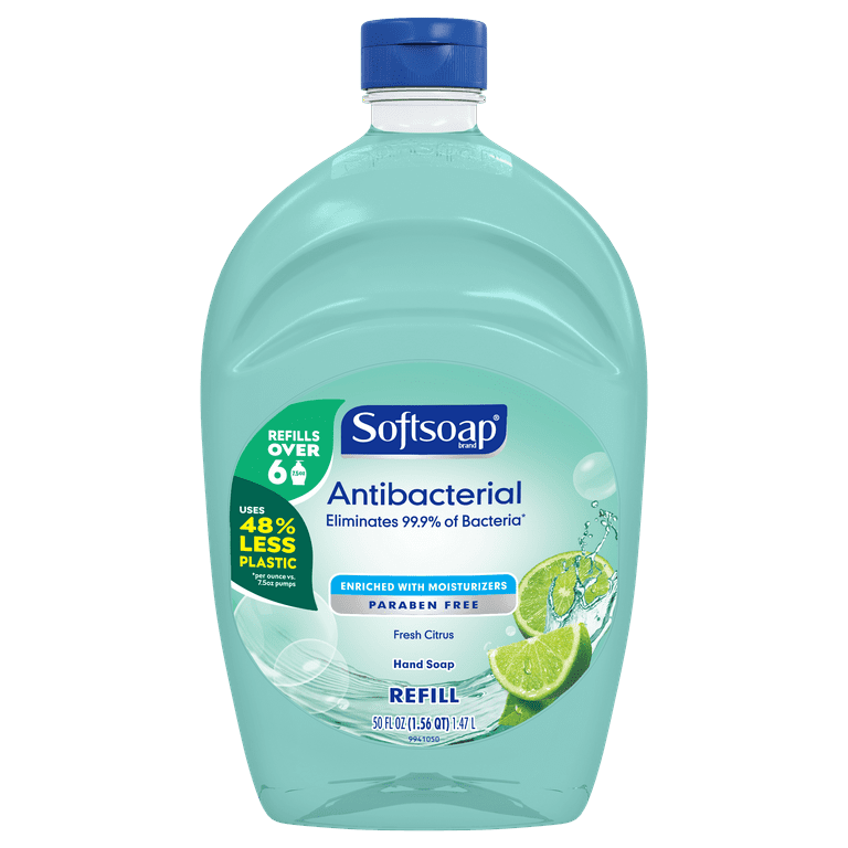 Antibacterial Liquid Hand Soap Refills, Fresh, Green, 50 oz Antibacterial Liquid Hand Soap Refills, Fresh, Green, 50 oz