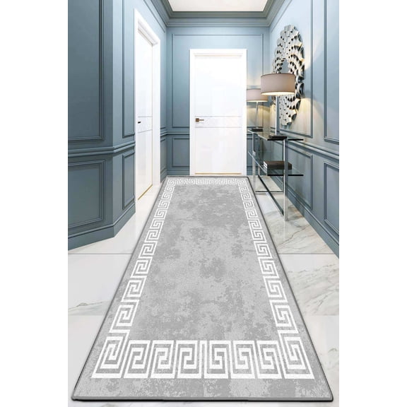 Antibacterial Non-Slip Area Rug, 3.3 x 5.2 Feet, 100% Polyester, 0.4 in Pile Height | Machine Washable, Durable Dot Base, Easy to Clean | Ideal for Living Room, Bedroom, and Play Areas, Soft & Safe