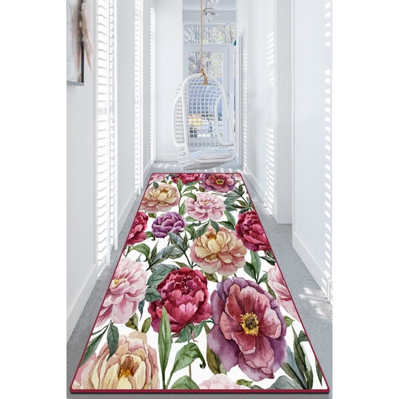 Antibacterial Non-Slip Area Rug, 3.3 x 5.2 Feet, 100% Polyester, 0.4 in Pile Height | Machine Washable, Durable Dot Base, Easy to Clean | Ideal for Living Room, Bedroom, and Play Areas, Soft & Safe