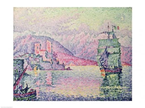 Antibes Evening 1914 Canvas Art - Paul Signac (24 x 18)