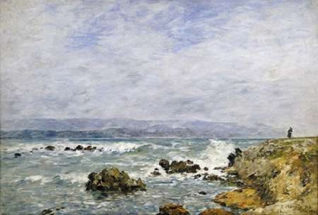 Antibes La Pointe De Lilette Canvas Art - Eugene Boudin (20 x 28)