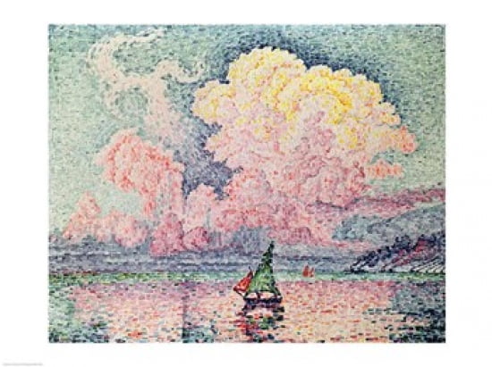 Antibes the Pink Cloud 1916 Canvas Art - Paul Signac (24 x 18)