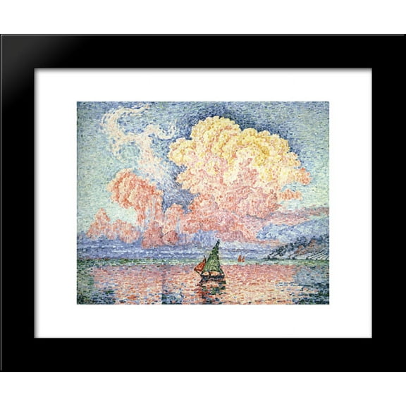 Antibes, the Pink Cloud 20x24 Framed Art Print by Paul Signac