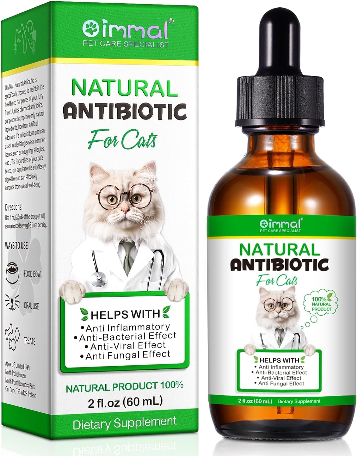 Natural Antibiotic for Cats, Pet Supplements, UTI & Allergy Relief