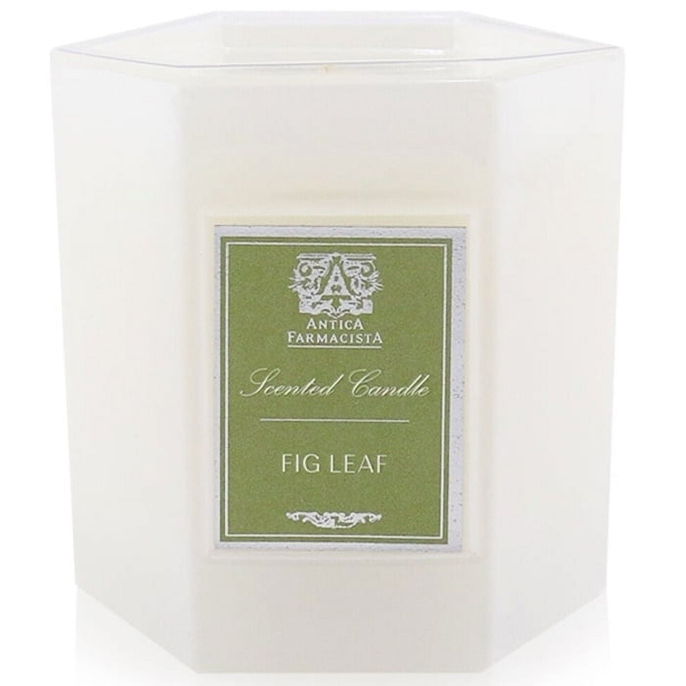 White Hexagonal Soy Scented Candle with Fig Leaf Aroma