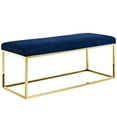 thumbnail image 1 of Modway Anticipate Fabric Bench in Gold Navy, 1 of 3