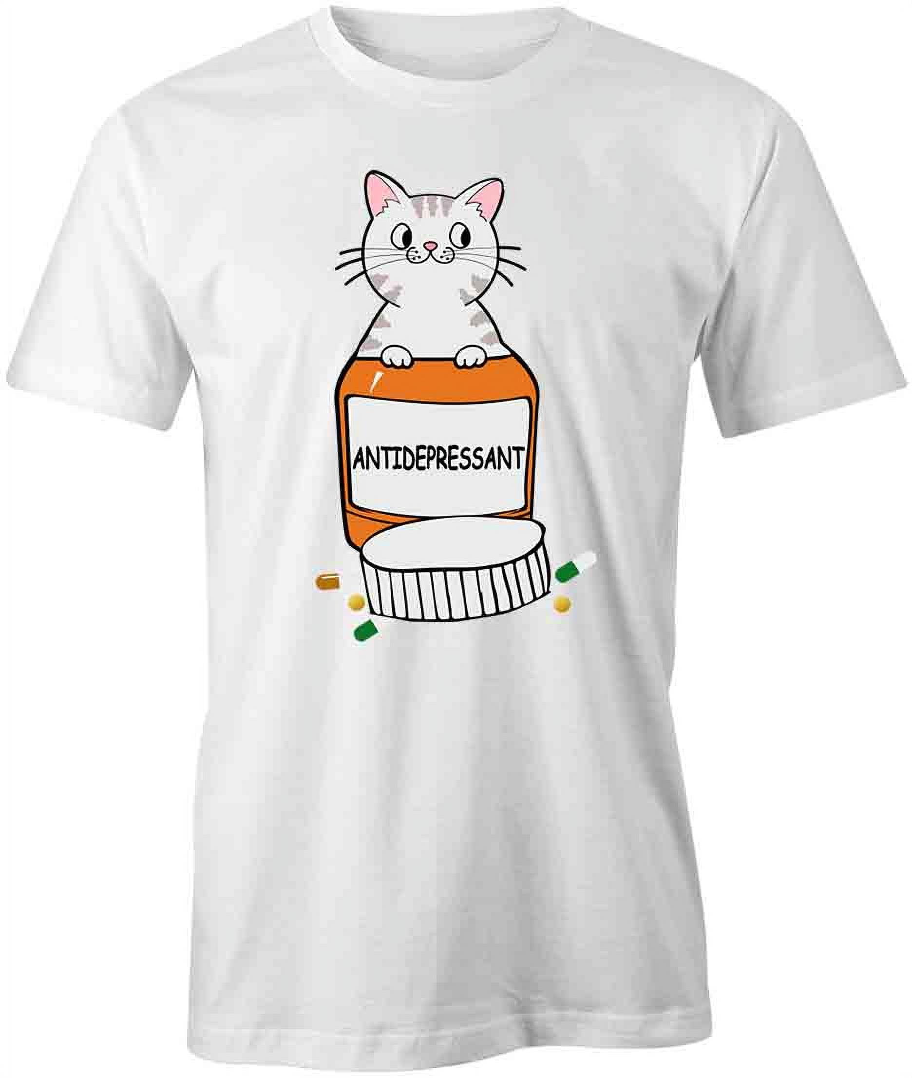 Antidepressant cat t shirt top