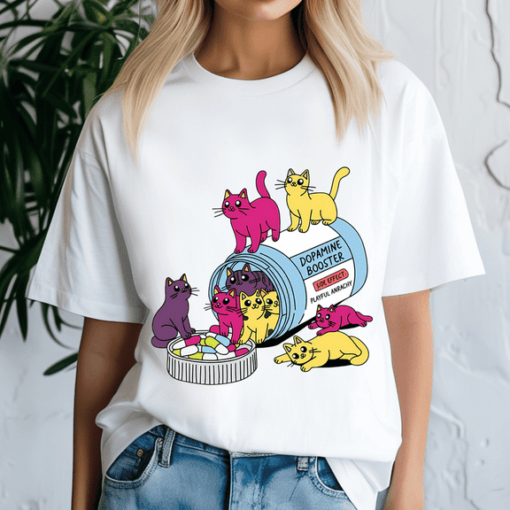 Antidepressant Cat TShirt, Cat Mom Shirt, Funny Cat Tee, Mental Health
