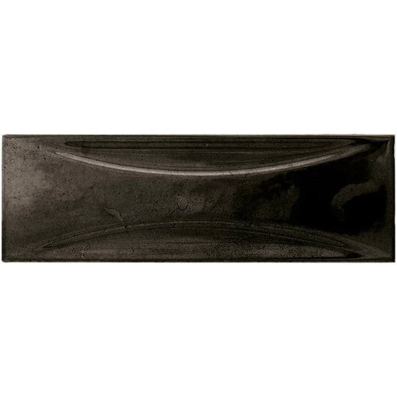 Antiek 2.58 in. x 7.9 in. Glossy Black Ceramic Subway Deco Wall Tile (5.38 sq. ft./case) (38-pack)