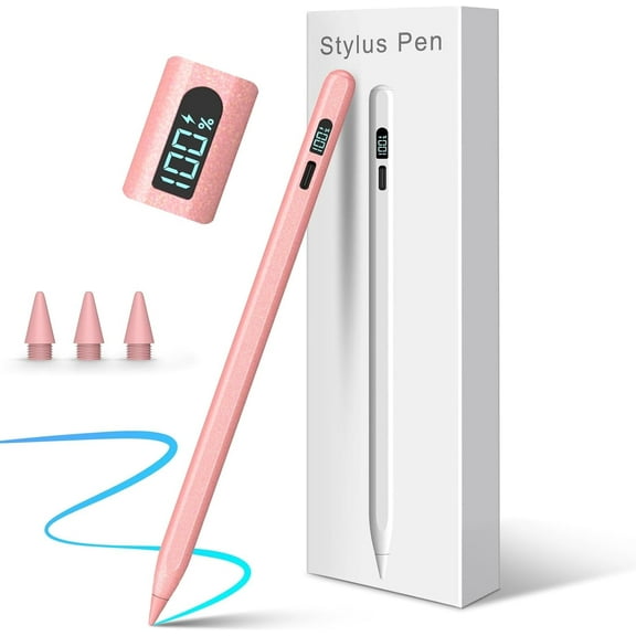 Antier Pencil for iPad 2018-2025, Stylus Pen for Apple Faster Charge with Palm Rejection/Tilt Sensitivity for iPad 11/10/9/8/7/6th Gen, Air 11/13''(M3), Pro11/12.9/13'',Air3-5,Mini 5/6