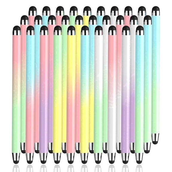 MEKO Stylus Pens for Touch Screens, 30-Pack 2-in-1 Universal Touchscreen Stylus Pens for iPad, iPhone, Android, Samsung, Tablets, Laptops & More - Includes 60 Replacement Nibs