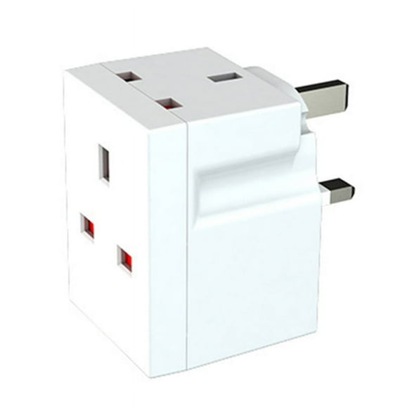 Antiflaming Triple Plug Adaptor 3 Way UK 3 Pin Sockets Multi Plugs Extension