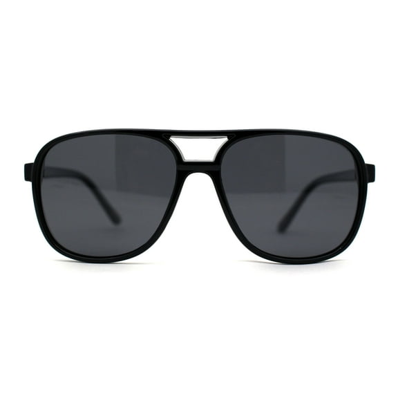 Antiglare Polarized Mens Classical Retro Racer Plastic Pilots Sunglasses All Black
