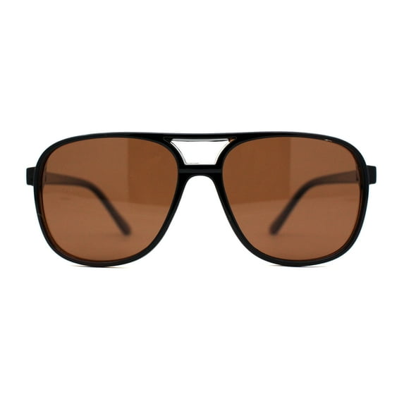 Antiglare Polarized Mens Classical Retro Racer Plastic Pilots Sunglasses All Brown