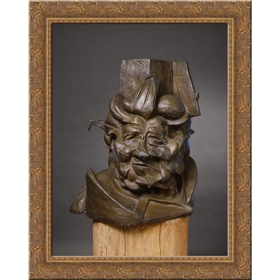 Antigraceful 24x20 Gold Ornate Wood Framed Canvas Art by Umberto Boccioni