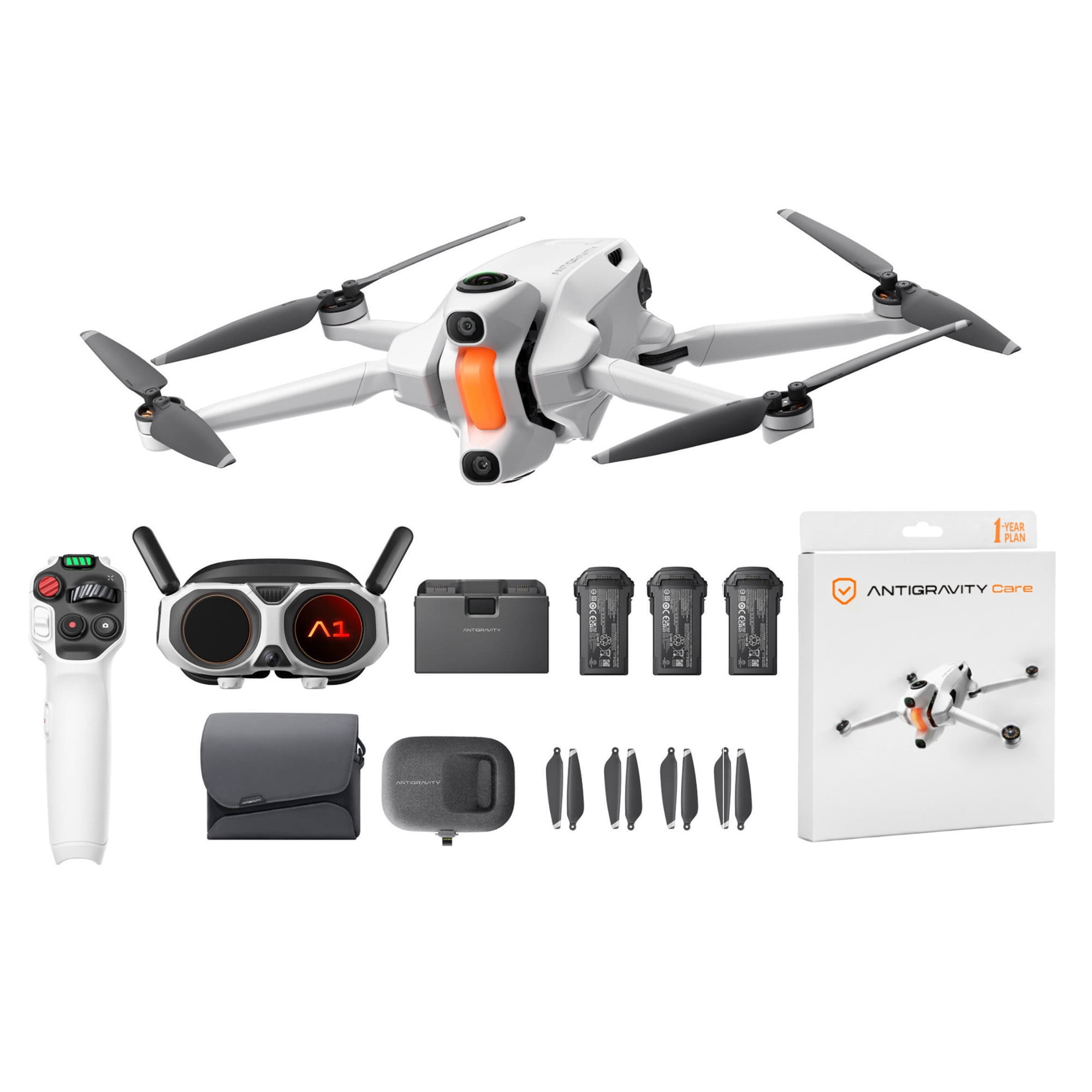 Antigravity A1 8K 360 Drone Explorer Bundle with 1-Year Plan Drone Protection (2 Items)