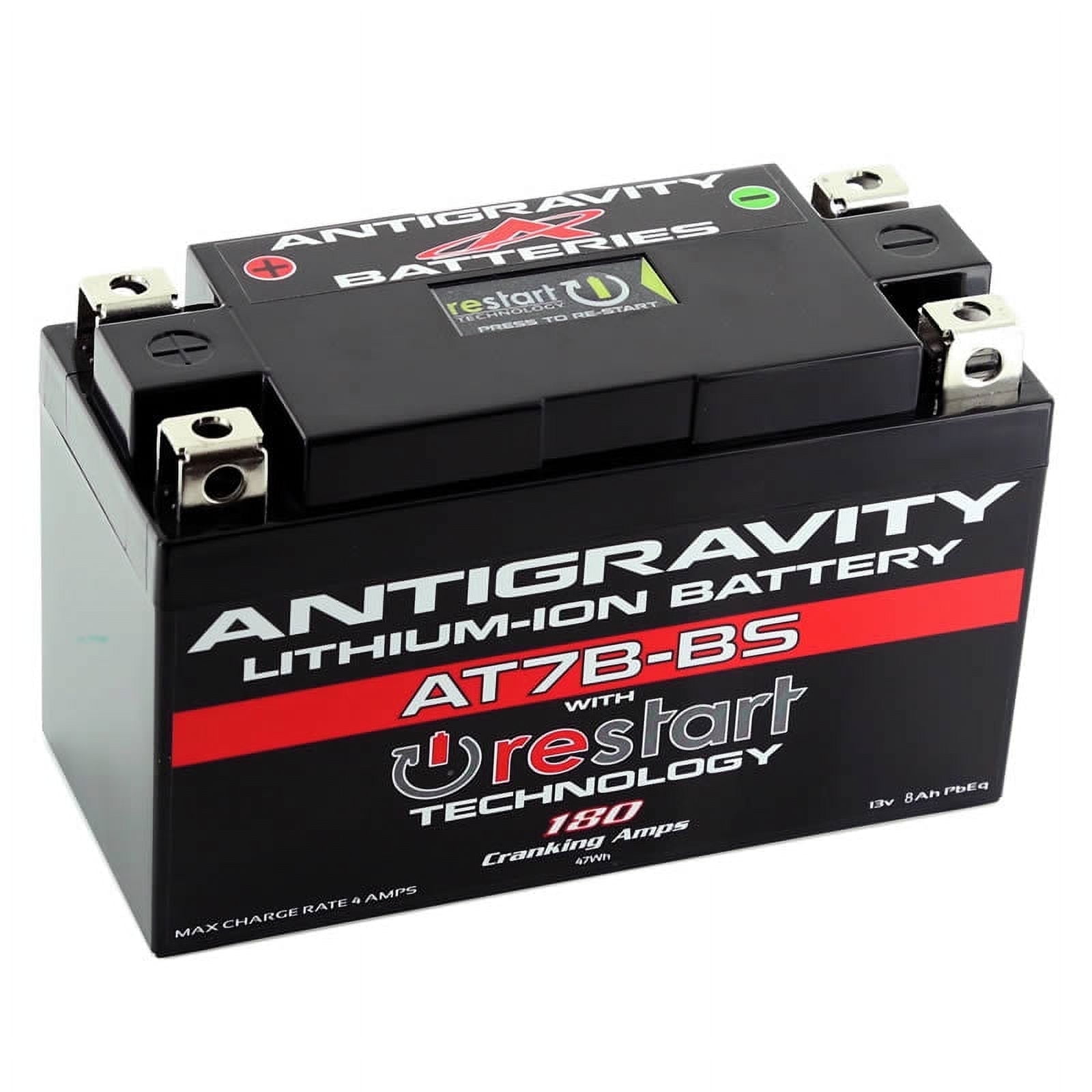 Antigravity AT7B-BS-RS Lithium Motorcycle Battery 12V 180 CA YT7B-BS Replacement