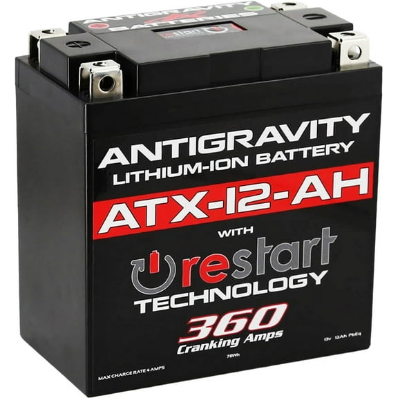 Antigravity ATX12-AH Lithium Motorcycle Powersports Battery 360 CA, 14 Ah