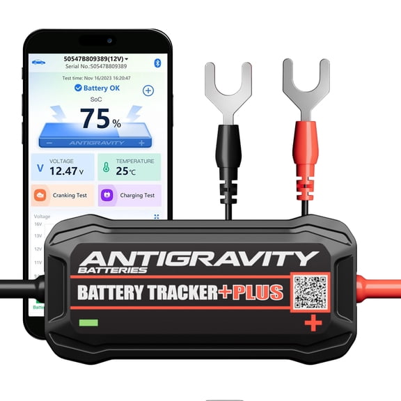 Antigravity BTR-3 Bluetooth Battery Tracker Plus  Wireless Battery Monitor for 6V, 12V & 24V Vehicles with Smartphone App