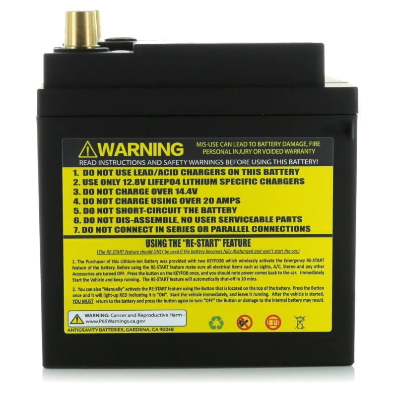 Antigravity Lithium 12V Vehicle Battery Group Siz 48, Top Post for Car
