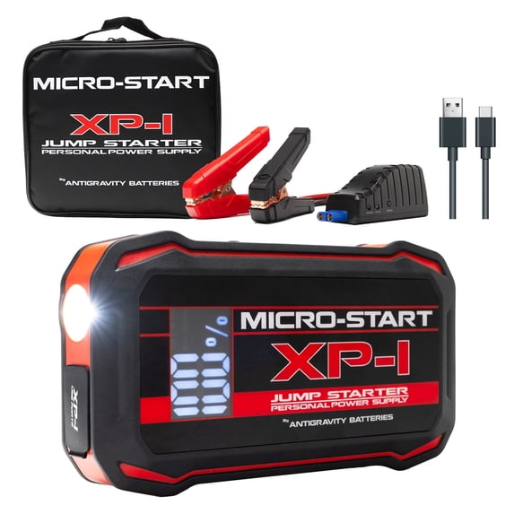 Antigravity XP-1 Jump Starter 2000 Peak Amps, 12V Lithium Car Battery Booster & Portable Power Bank, 12,000mAh with USB-C PD 30W