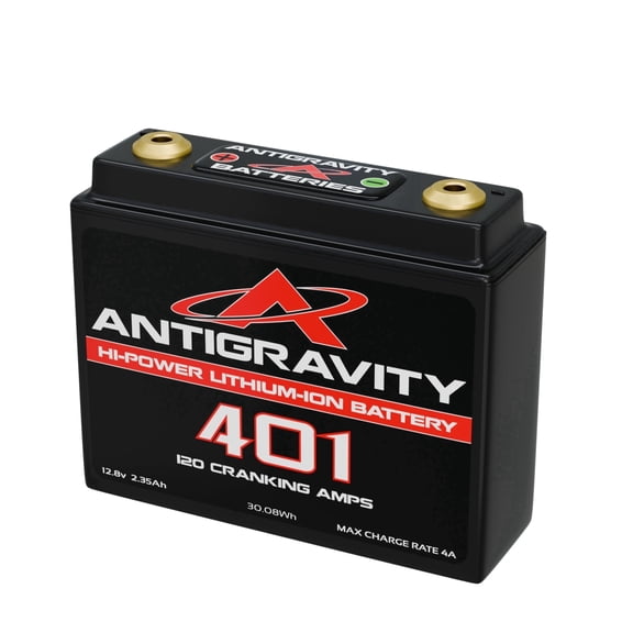 Antigravity AG-401 Lithium Motorcycle Battery, 12V Small Case Powersports Battery, 120 Cranking Amps