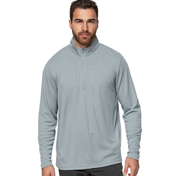 Antigua Golf Men's Avalon 1/4-Zip Lightweight Pullover, Medium Shadow Gray -