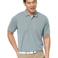 thumbnail image 1 of Antigua Men's Avalon Textured Knit Performance Polo Golf Shirt, Large Gray -, 1 of 2