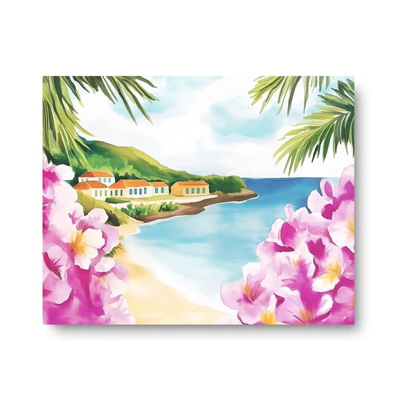 Antigua Print, Caribbean Coastal Home Decor, Tropical Island Wall Art, Seascape Poster, Exotic Beach Travel Inspired Artwork Home Decor #3874, Unframed Poster Size 8x12