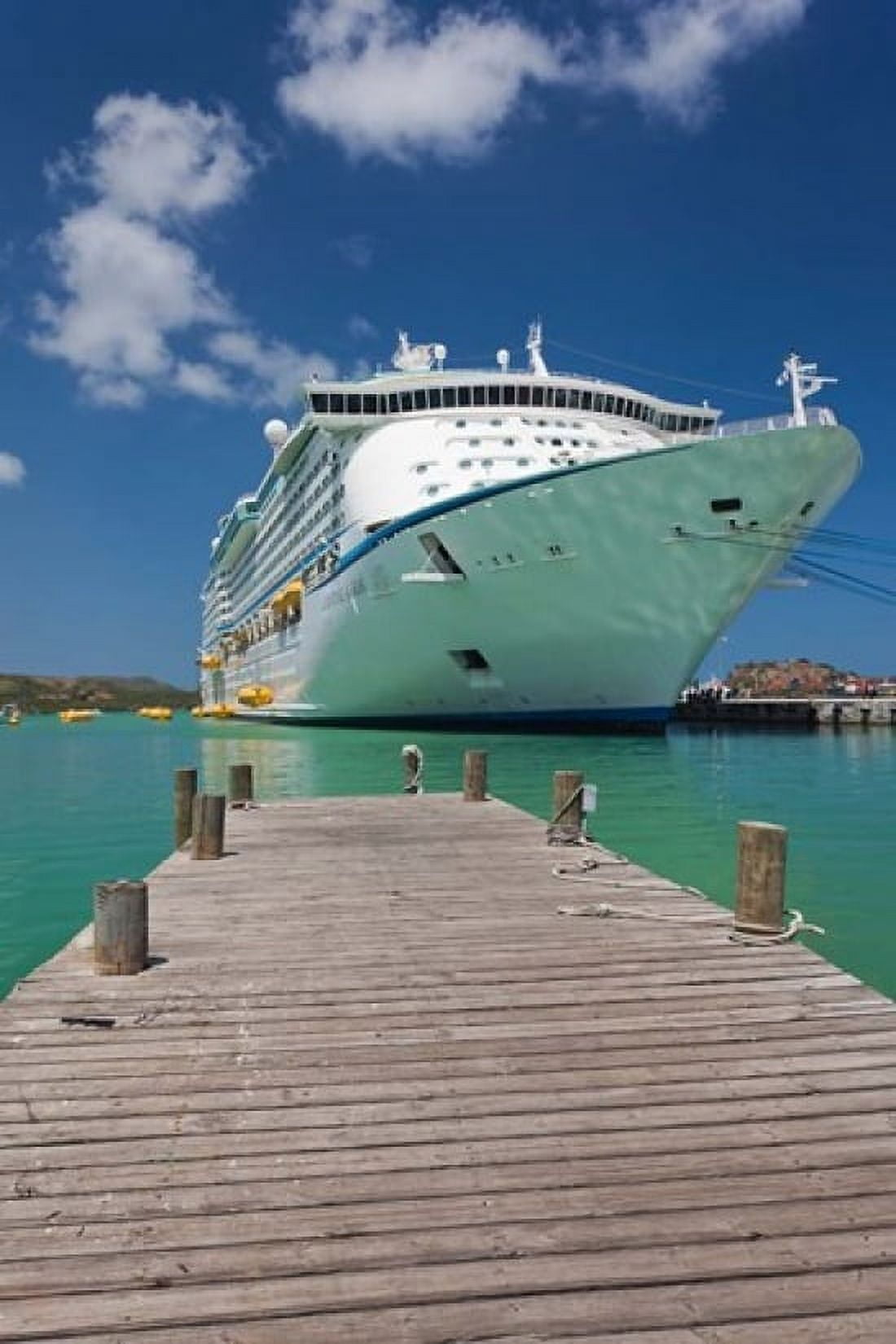 Antigua St Johns Heritage Quay Cruise ship Canvas Art - Walter Bibikow DanitaDelimont (19 x 28)