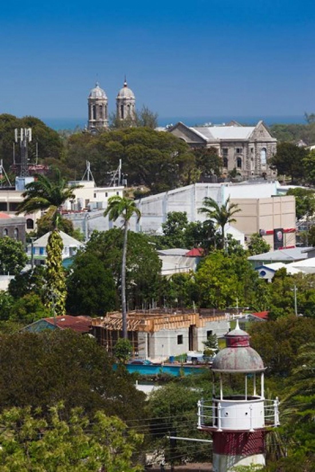 Antigua St Johns elevated city view Canvas Art - Walter Bibikow DanitaDelimont (19 x 28)