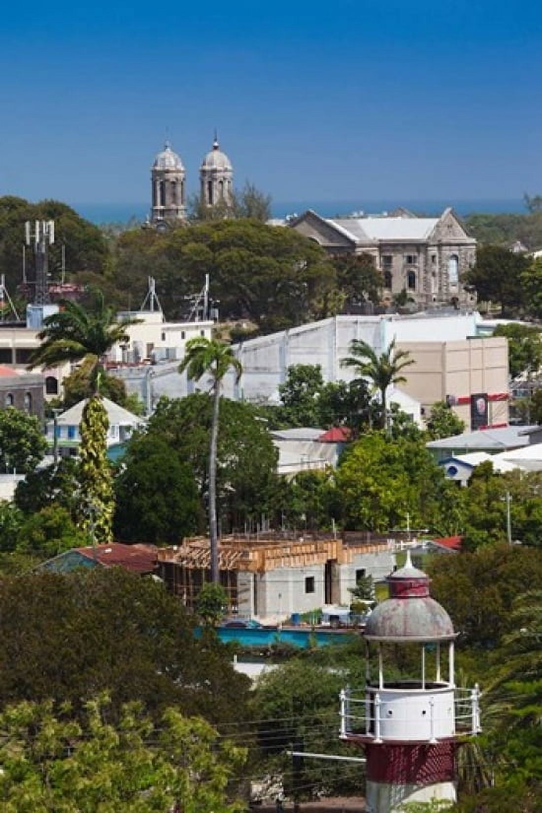 Antigua St Johns elevated city view Canvas Art - Walter Bibikow DanitaDelimont (24 x 36)
