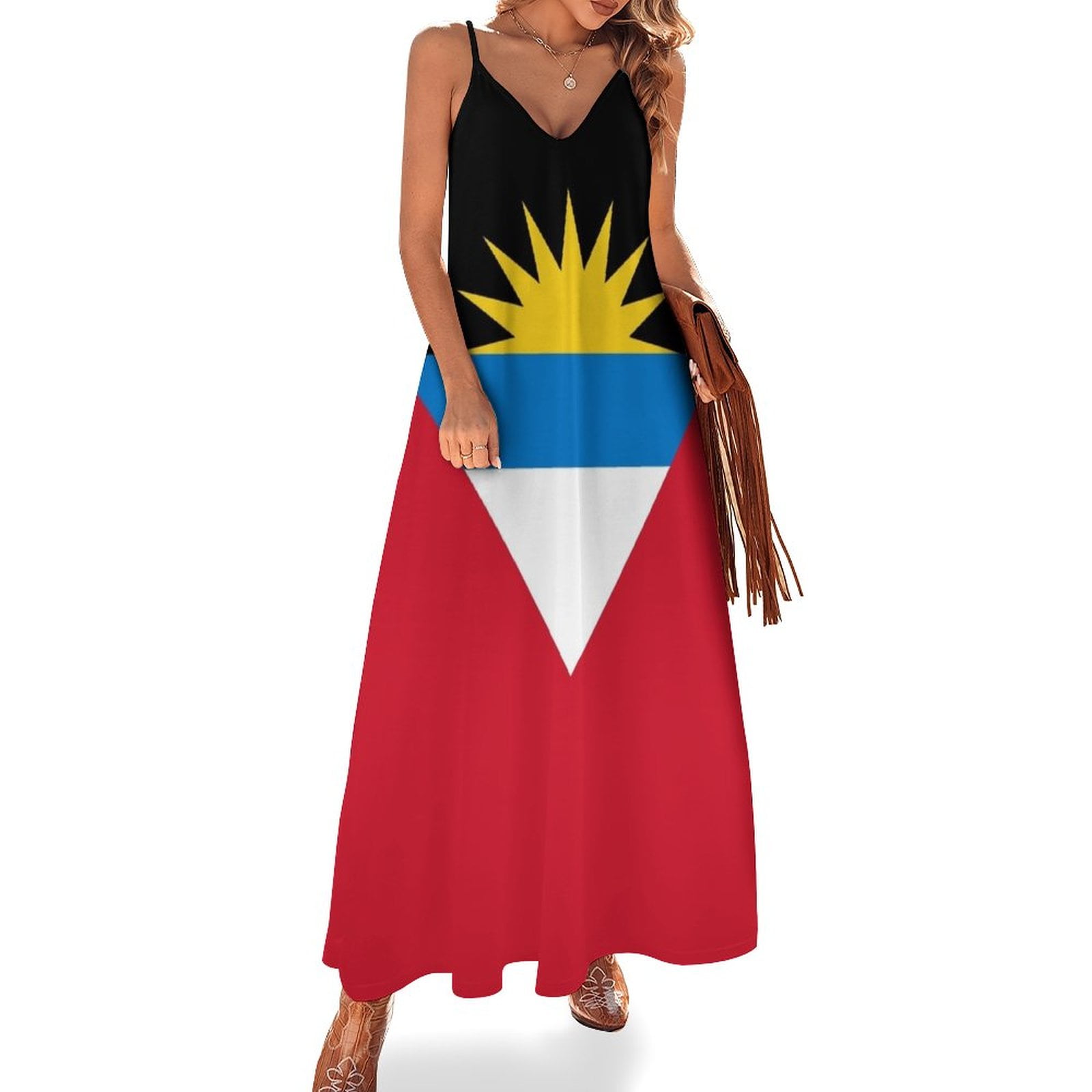 Antigua and Barbuda Sleeveless Dress women's evening dresses loose ...