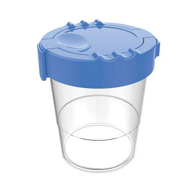 Antimicrobial No Spill Paint Cup, 3.46 w x 3.93 h, Blue Antimicrobial No Spill Paint Cup, 3.46 w x 3.93 h, Blue