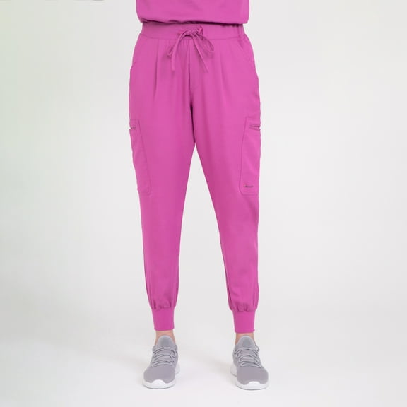Antimicrobial Scrub Women’s Jogger Pants, Large, Fuchsia