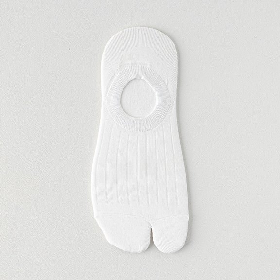 Antimicrobial Two-Toe Invisible Socks for Women - Lightweight Summer Comfort (One Size, 5 Pairs)