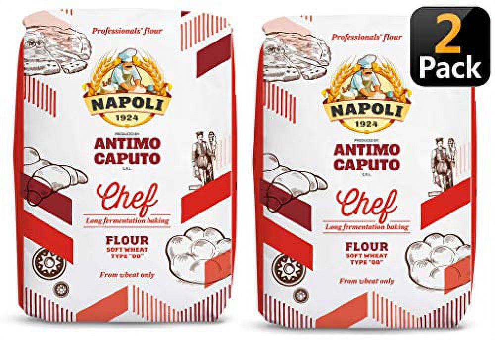 Antimo Caputo Chefs Flour 2.2 LB Pack of 2 - Italian Double Zero 00 - Soft Wheat