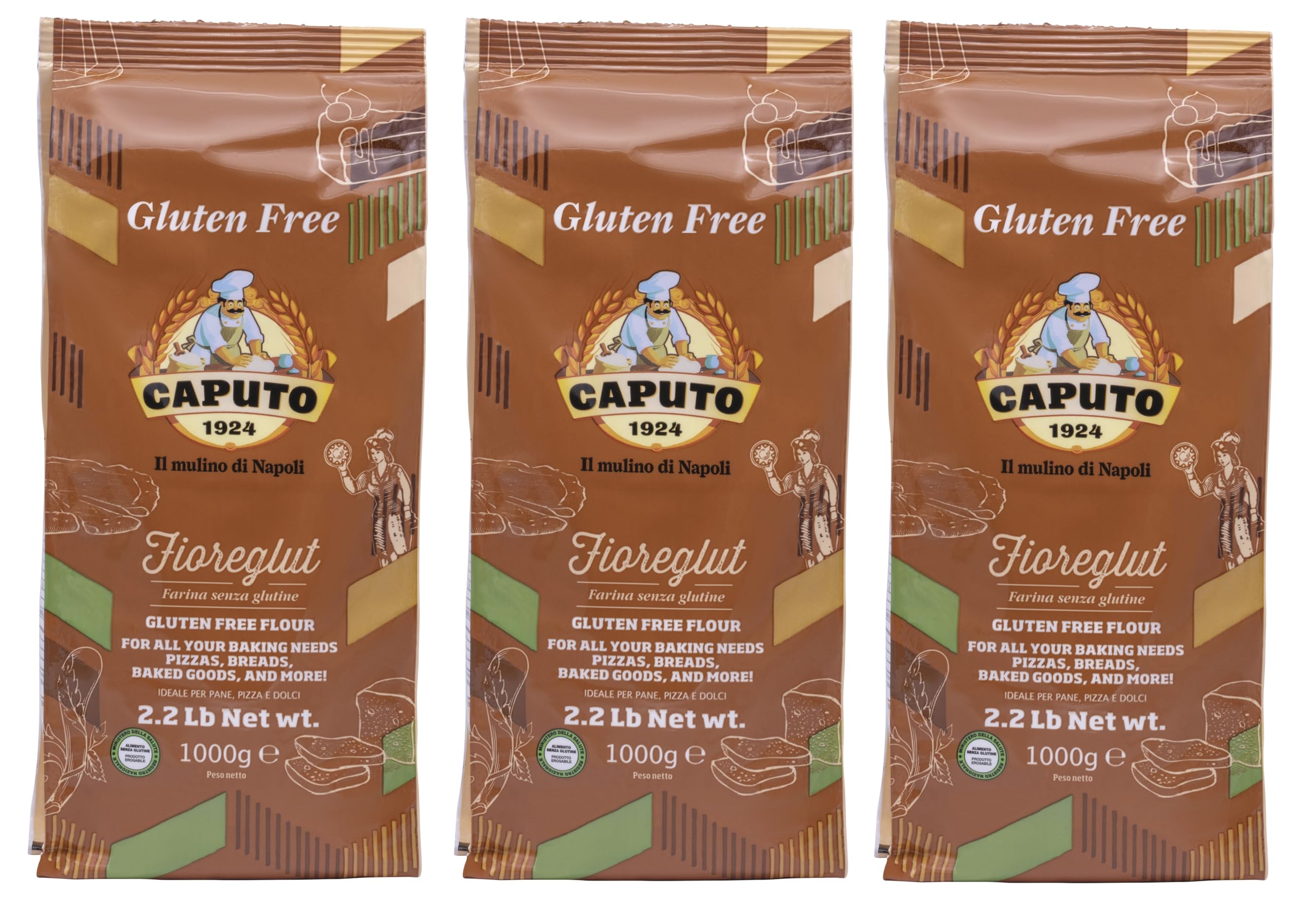 Antimo Caputo Gluten Free Pizza Flour 2.2lb All Natural Multi Purpose