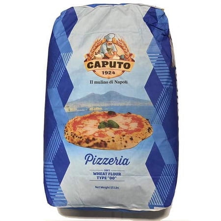 Antimo Caputo Pizzeria Flour Blue Bulk Bag, Italian Double Zero, All Natural Wheat for Authentic Pizza Dough, Bread, & Pasta, 55 lb