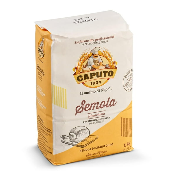 Antico Molino Napoli Antimo Caputo Semola di Grano Duro Rimacinata Semolina Flour - 2.2 lbs