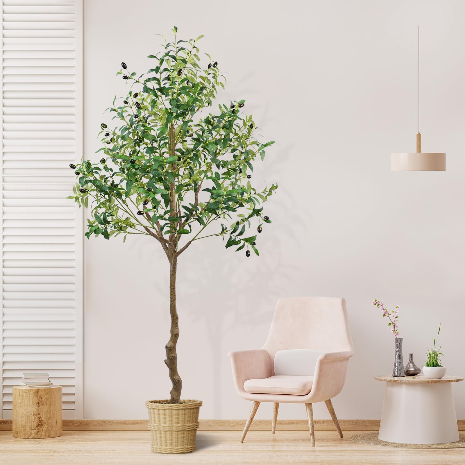 Anting Artificial Olive Tree, 6FT Tall Faux Olive Trees with Pot 72in ...
