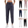 thumbnail image 1 of Antinious Sweatpants for Women Solid High Waisted Tapered Jogger Pants with Drawstring,Fall Winter Trousers Pants for Women,Women Sweatpants,XL,, 1 of 5