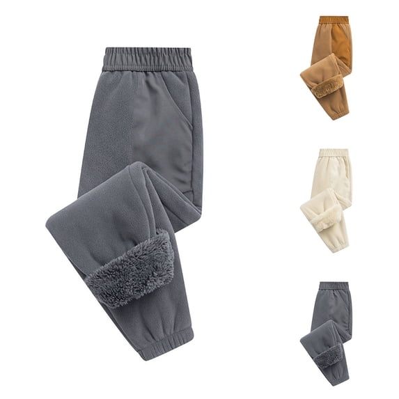 Antinious Boys Girls Stylish Solid Fleece Casual Fall Winter Warm Full Length Pants 9-10Y