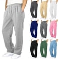thumbnail image 1 of Antinious Children Boys Solid Fleece Lined Elastic Waist Multi Outer Pockets Running Fall Winter Warm Sweatpants 14-15Y, 1 of 5