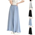 thumbnail image 1 of Antinious Children Girls Solid High Waist Elastic Waist Wide Leg Skirt Inspired Full Length Pants 12-13Y, 1 of 5